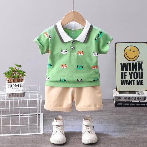 Children's T-shirt Casual Shorts Two-Piece Set